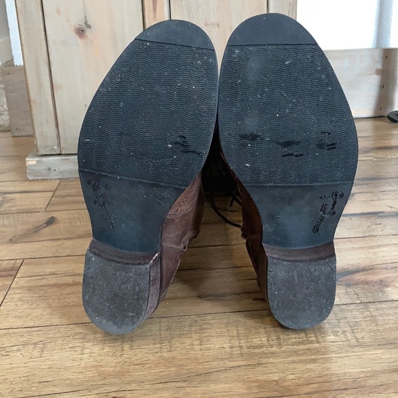 Genuine Leather Lace and Zip Up Knee High Boots - Picture 6 of 8